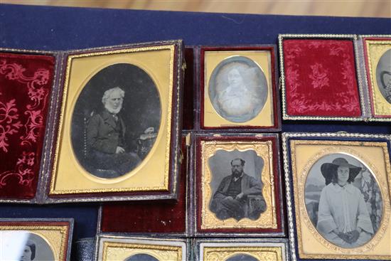 A group of daguerreotypes etc
